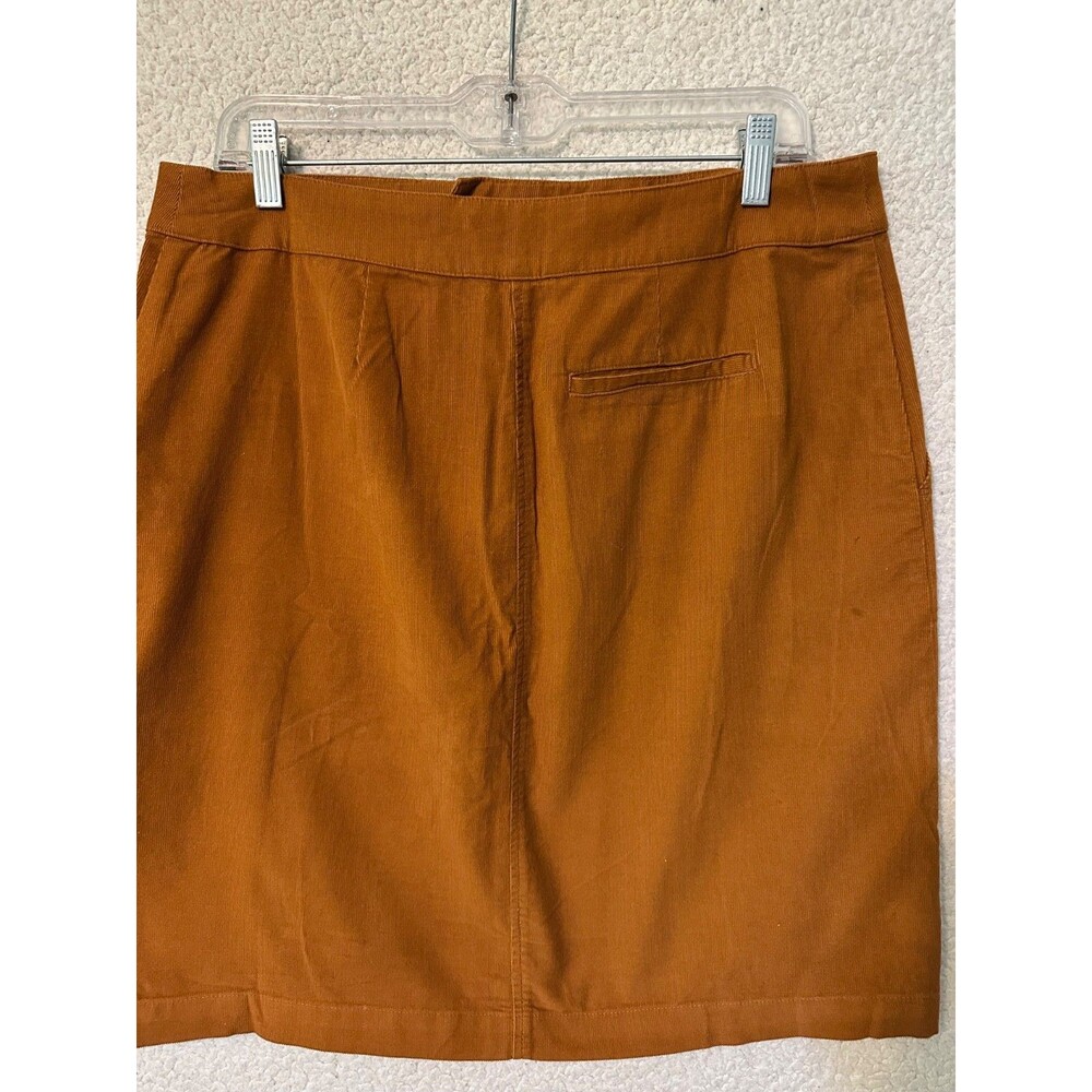 GARNET HILL‎ Corduroy Skirt Size 12 Mustard Brown - Picture 9 of 15